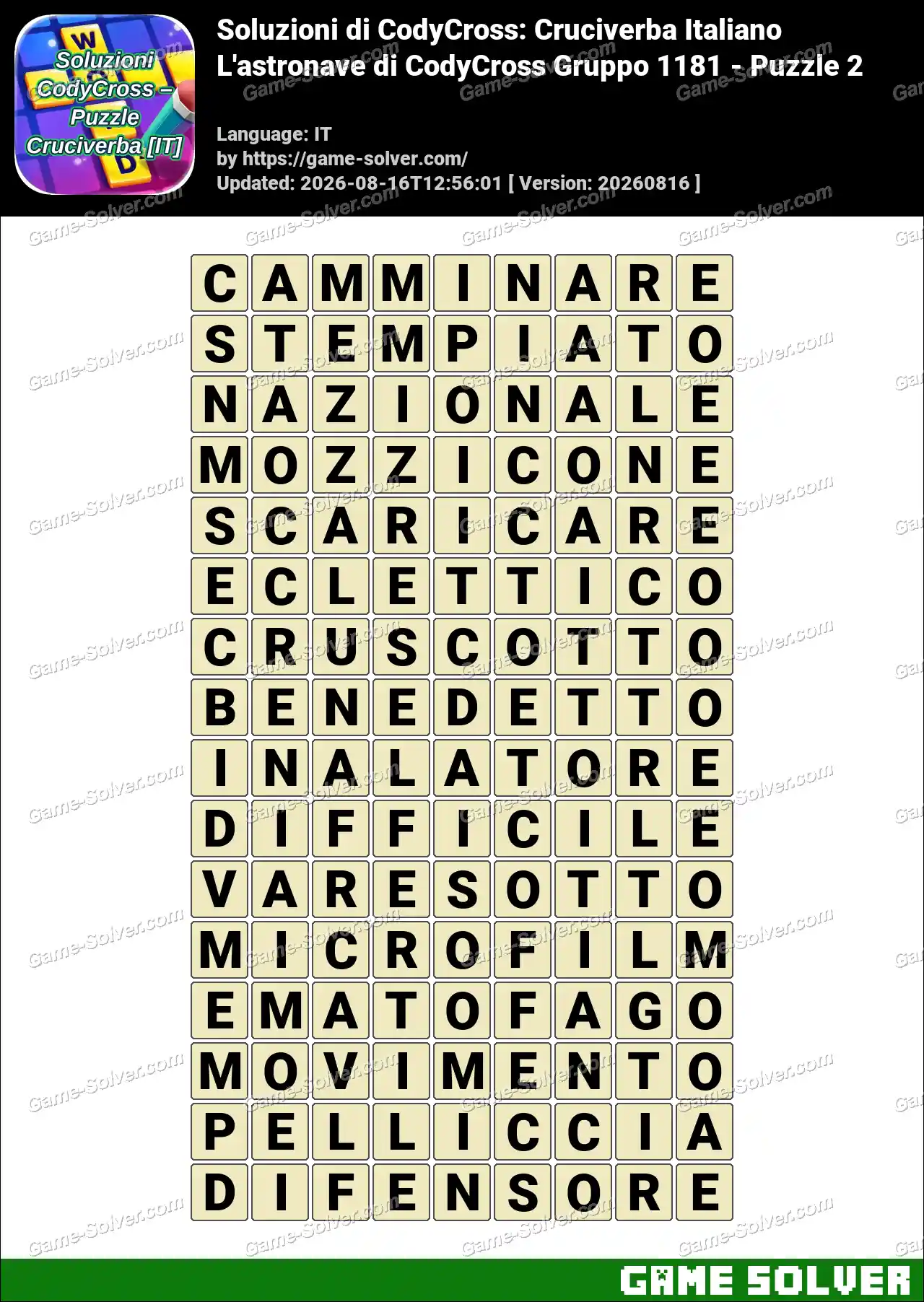 Soluzioni di CodyCross: Cruciverba Italiano L’astronave di CodyCross Gruppo 1181 – Puzzle 2